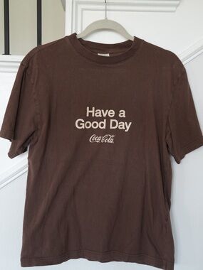 PacSun Coca-Cola “Have a Good Day” Graphic Tee Men’s Small Brown Coke Shirt